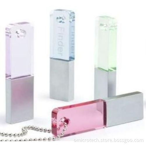 Crystal USB Flash Drives, Shockproof and Waterproof, with 1 to 32GB Capacity